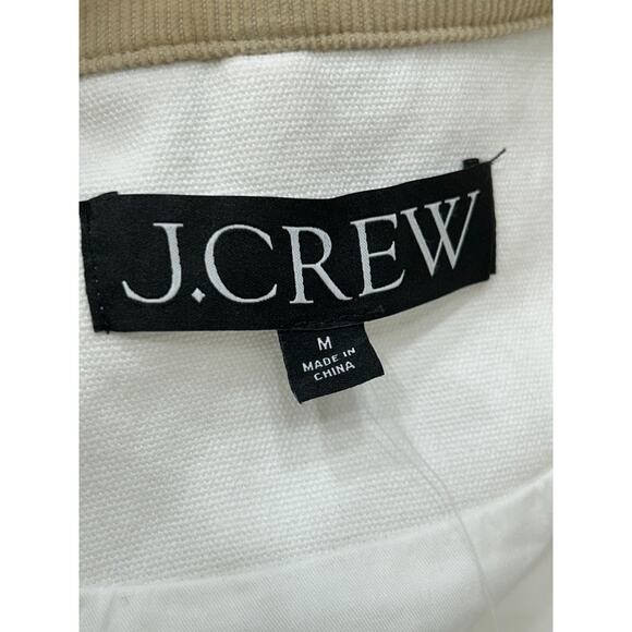 NWT J.Crew Womens Barn Chore Jacket Canvas Button-Up Patch Pocket Ivory Size M - Picture 6 of 9